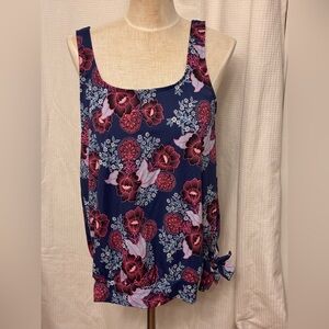 Swimsuits for all size 18 Blosson, attached padded bra, side tie floral